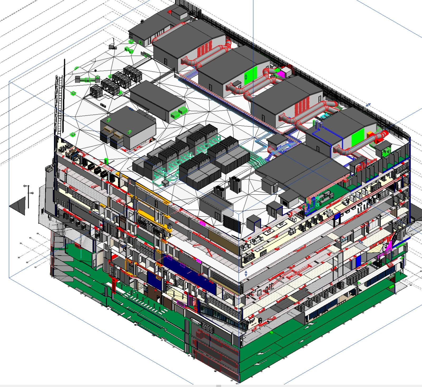 BIM-Modell eines Einkaufszentrums