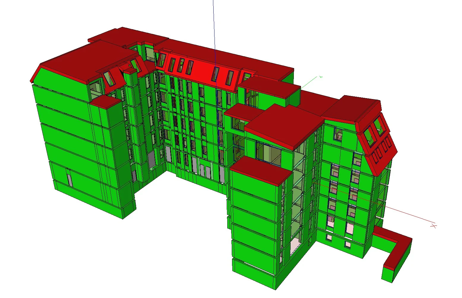 3D-Modell eines bestehenden Wohngebäudes